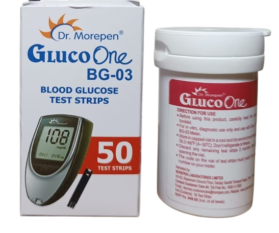 Dr Morepen BG03 Glucometer Strips (50X2 = 100)