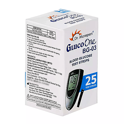 Dr Morepen BG03 Glucometer Strips 25Pcs