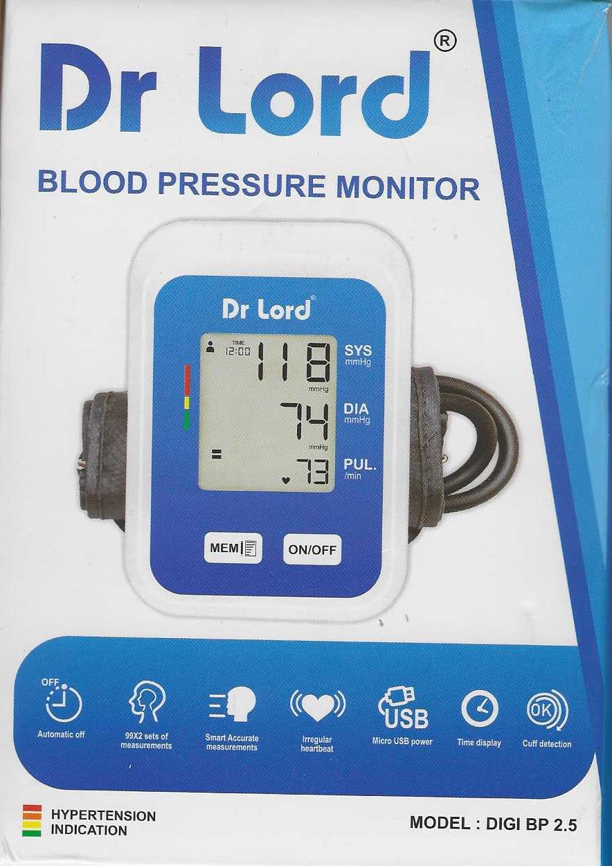 Dr Lord Digital Blood Pressure machine Digi BP 2.5