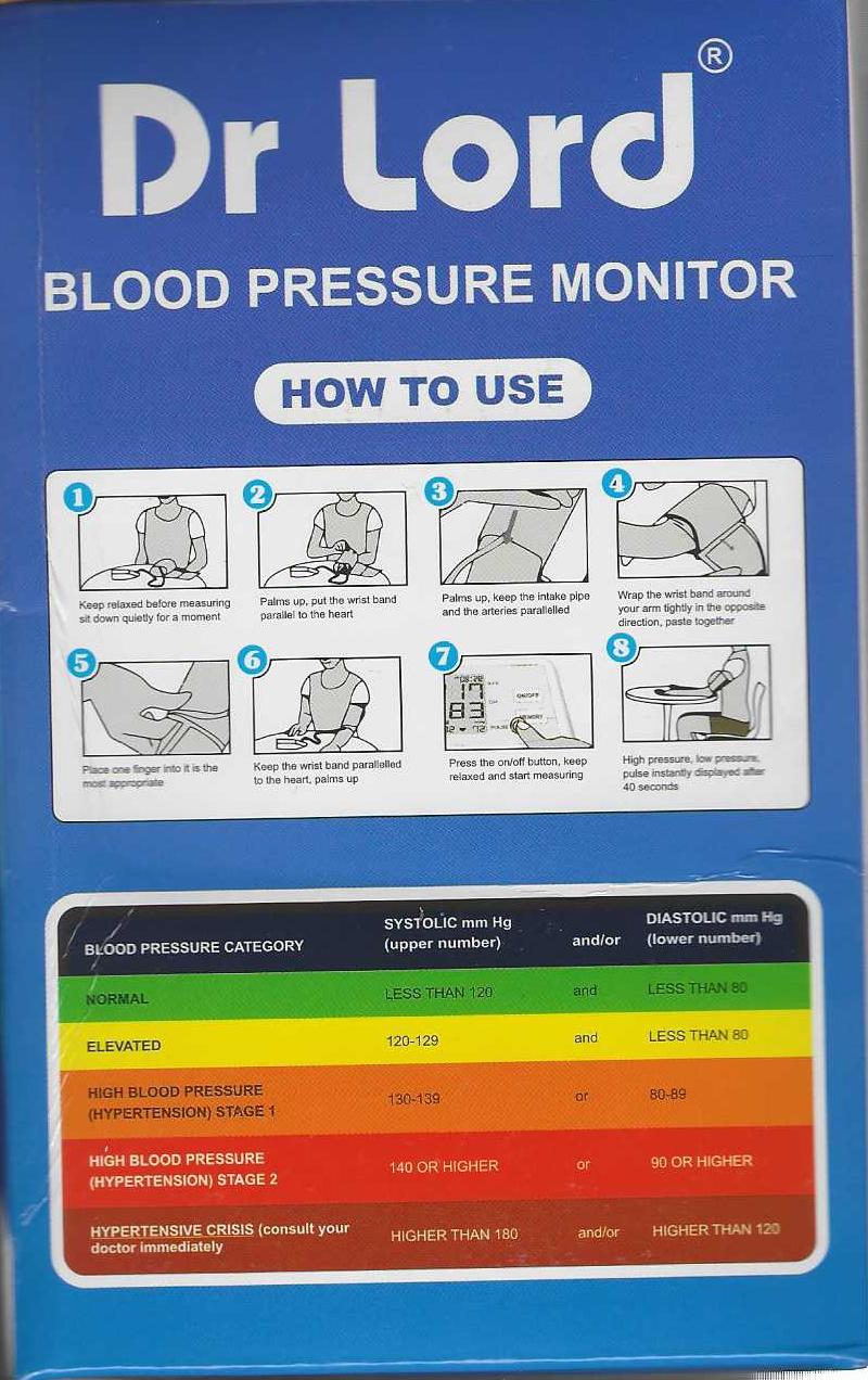 Dr Lord Digital Blood Pressure machine Digi BP 2.5